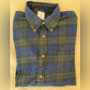 Brooks Brothers REGENT Check Print Button Down Soft Flannel Shirt Size M